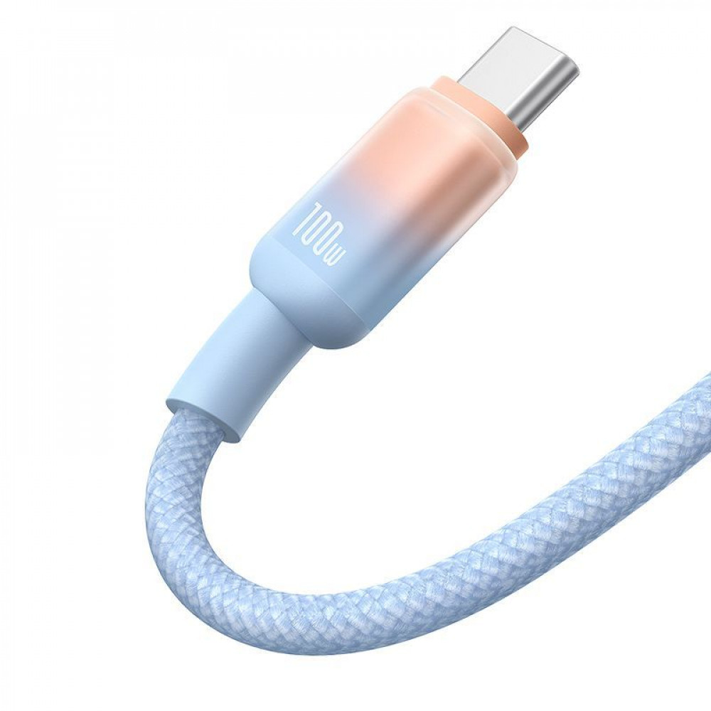 Кабель Baseus Discolor Series Fast Charging Type-C 100W (1m) blue на малюнкі №10