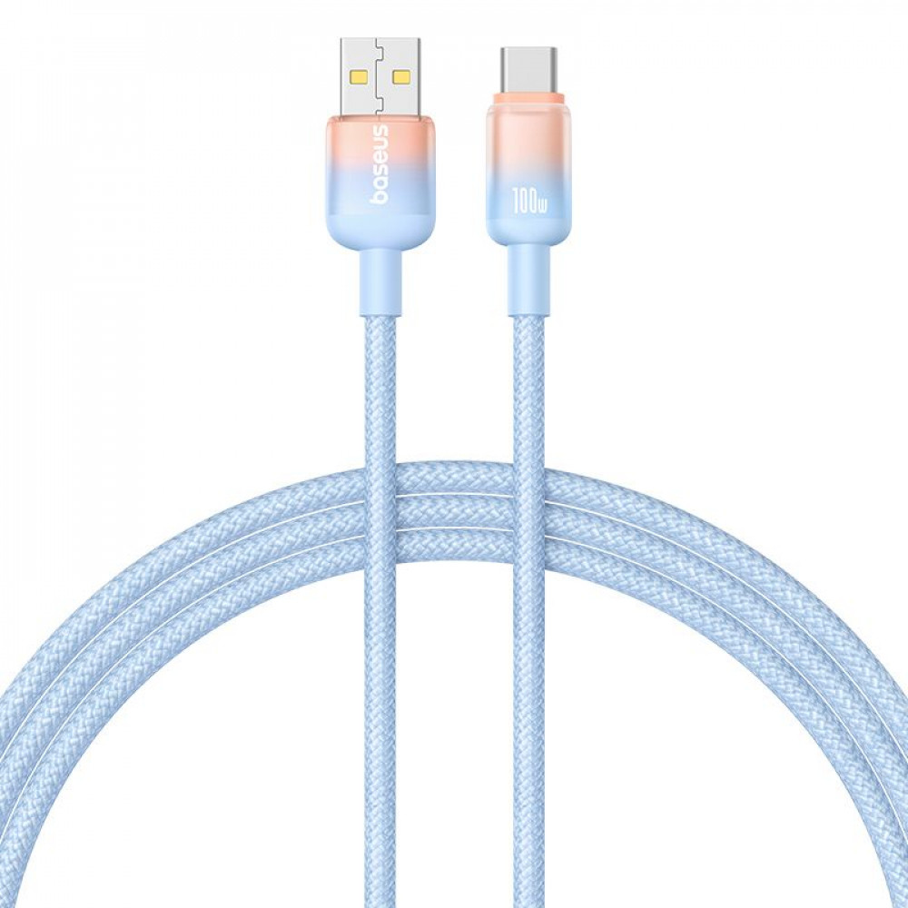Кабель Baseus Discolor Series Fast Charging Type-C 100W (1m) blue на малюнкі №1