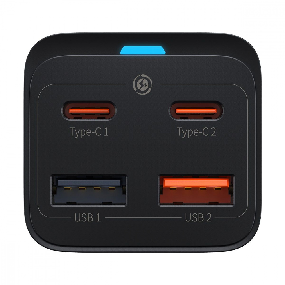СЗУ Baseus GaN3 Pro 65W (2 Type-C + 2 USB) + Кабель Type-C to Type-C 100W (1m) - фото 9