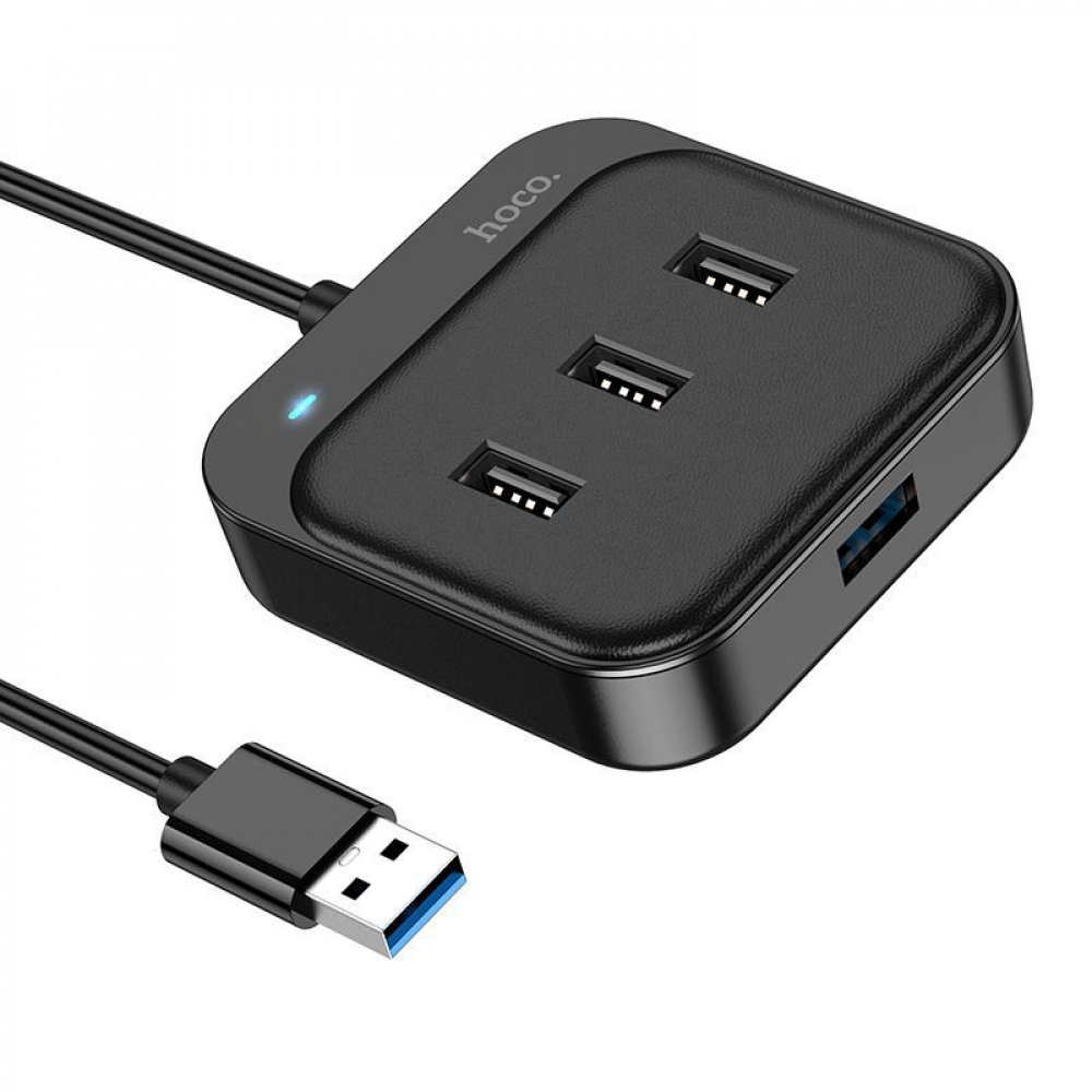 USB-Hub Hoco HB31 Easy 4 in 1 (USB to USB3.0+USB2.0*3) (0,2m) - фото 1