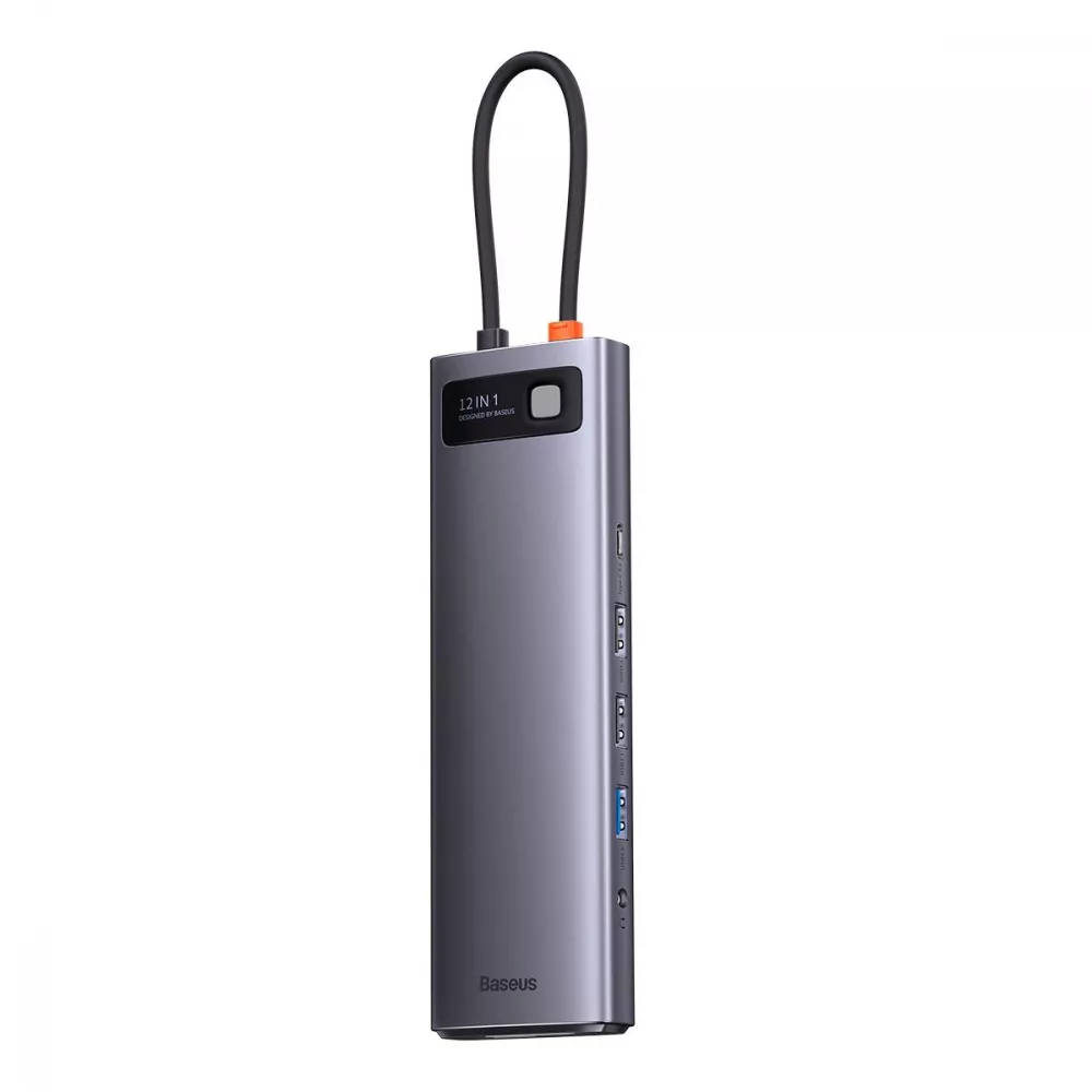 USB-Хаб Baseus Metal Gleam Series 12-in-1 (Type-C to HDMI+USB3.1*2+USB3.0*2+Type-C 3.1+PD+RJ45+SD/TF — Придбати в Україні - фото 8