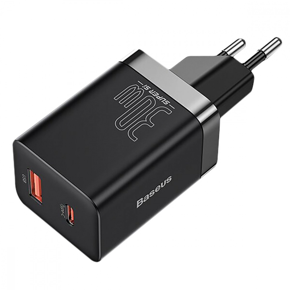 Wall Charger Baseus Super Si Pro Quick Charger Type-C+USB 30W - фото 9