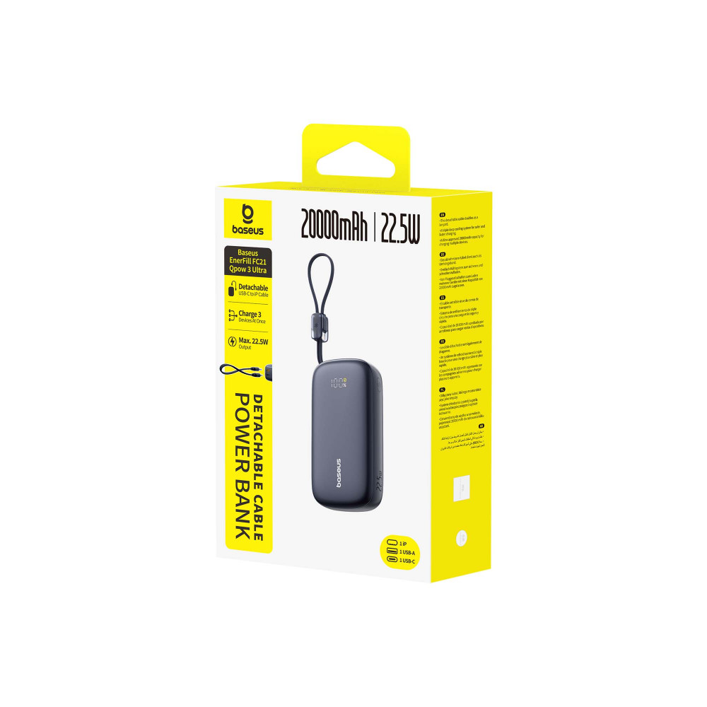 Портативная Батарея Baseus EnerFill FC21 QPow 3 Ultra  20000mAh 22.5W