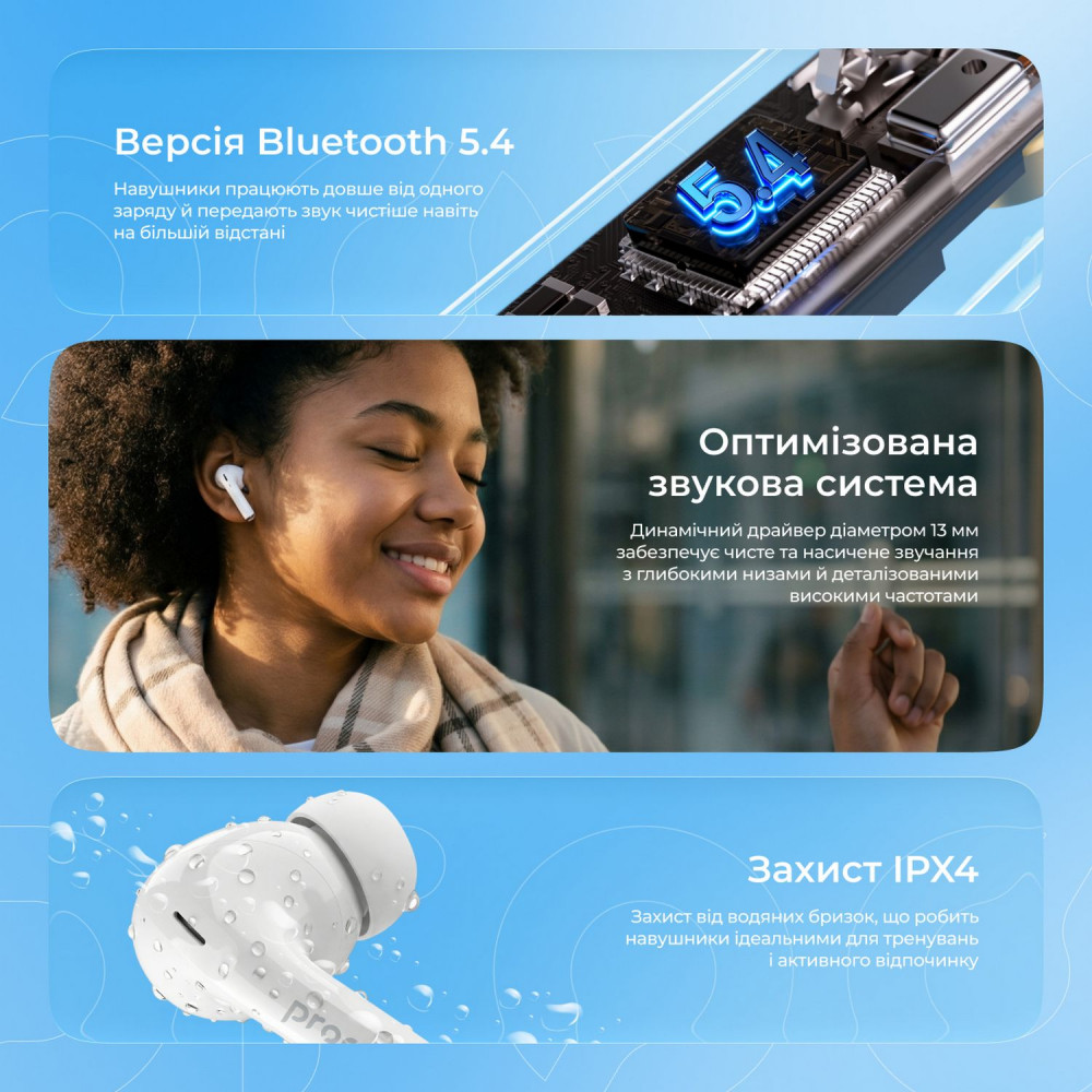 Бездротові навушники Proove Mainstream Pro TWS (APP) — Придбати в Україні - фото 1