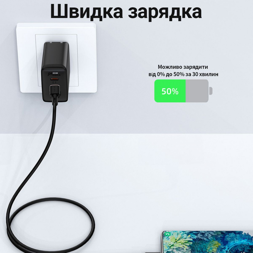Кабель Acefast C2-03 Type-C to Type-C 60W (1.2m) — Придбати в Україні - фото 4