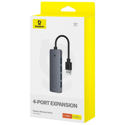 Купить USB-Хаб Baseus UltraJoy Series 4-Port HUB Lite 15cm (USB3.0*4+Type-C) 66206 - Ncase