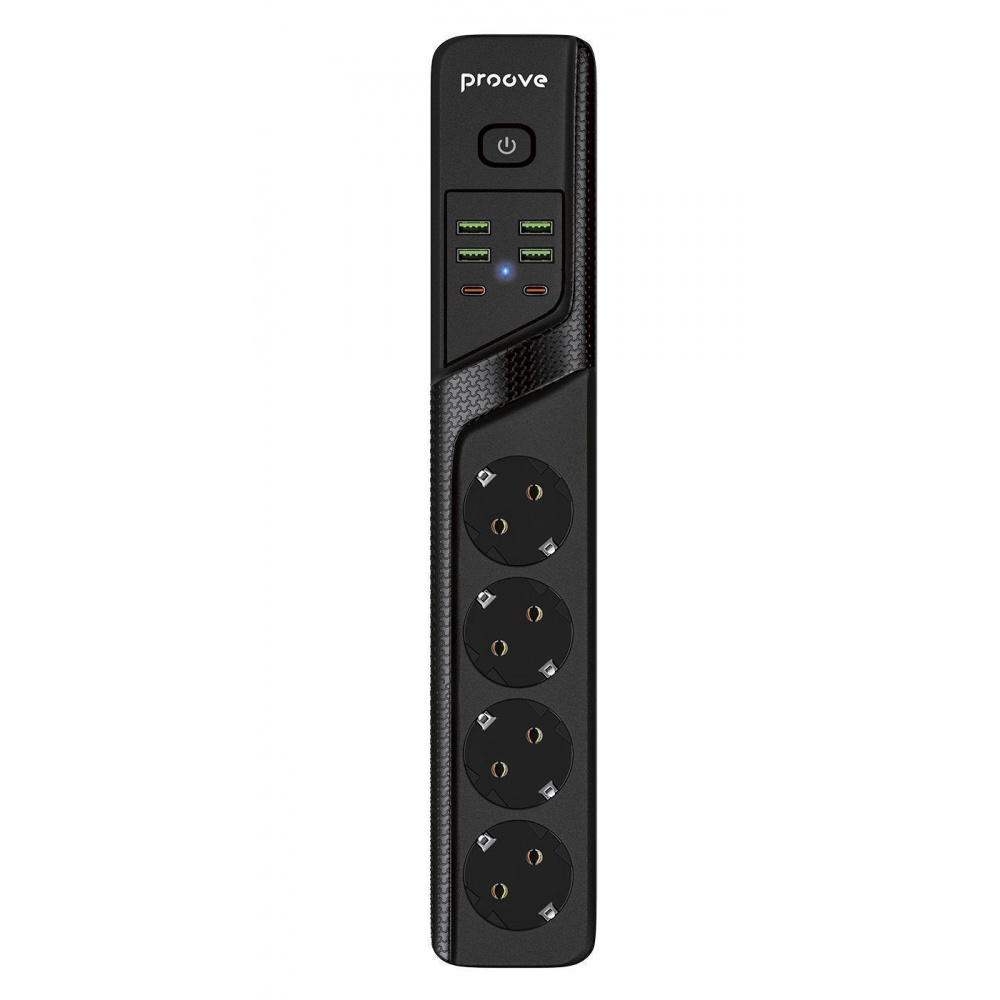 Мережевий фільтр Proove Power Strip P-04 (4 розетки + 4 USB + 2 Type-C) 2М — Придбати в Україні