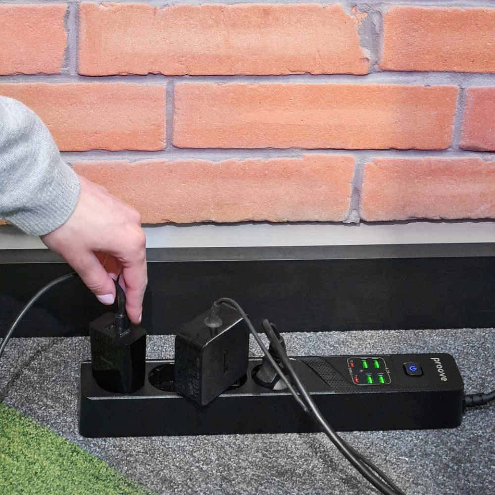 Сетевой фильтр Proove Power Strip P-04 (4 розетки + 4 USB + 2 Type-C) 2М - фото 6