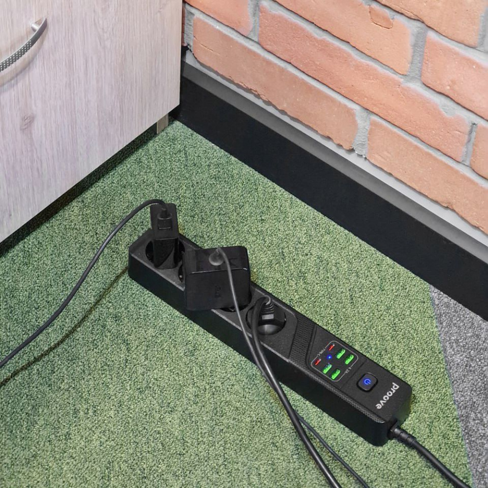 Мережевий фільтр Proove Power Strip P-04 (4 розетки + 4 USB + 2 Type-C) 2М — Придбати в Україні - фото 8