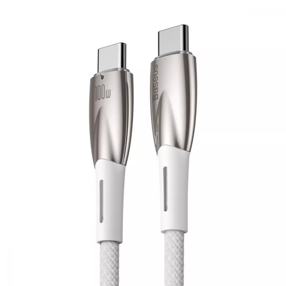 Кабель Baseus Glimmer Series Fast Charging Type-C to Type-C 100W (2m) - фото 1