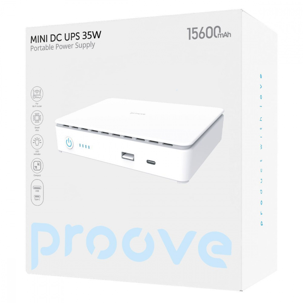 Портативне джерело безперебійного живлення Proove Mini DC UPS 35W 15600mAh — Придбати в Україні - фото 1