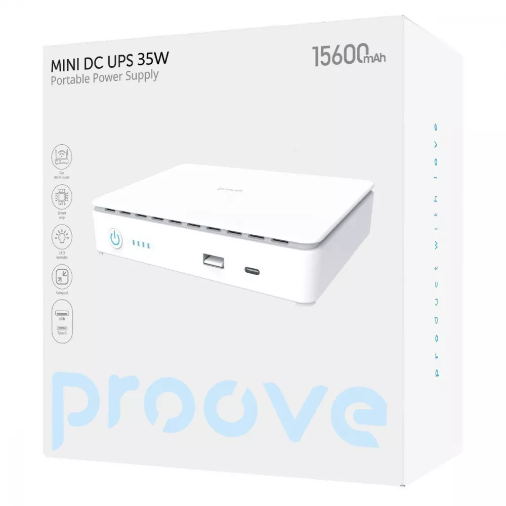 Портативный источник бесперебойного питания Proove Mini DC UPS 35W 15600mAh - фото 1