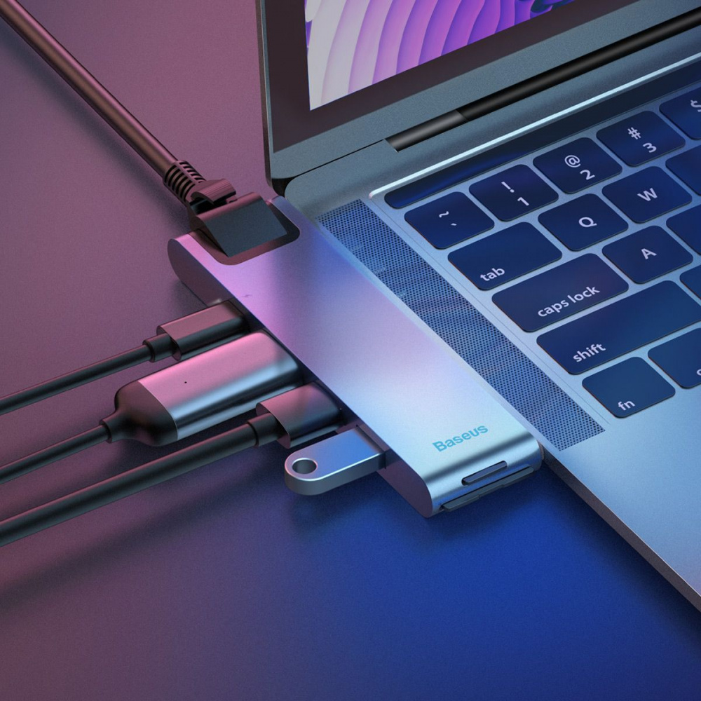 USB-Хаб Baseus Thunderbolt C 7-in-1 — Придбати в Україні - фото 2