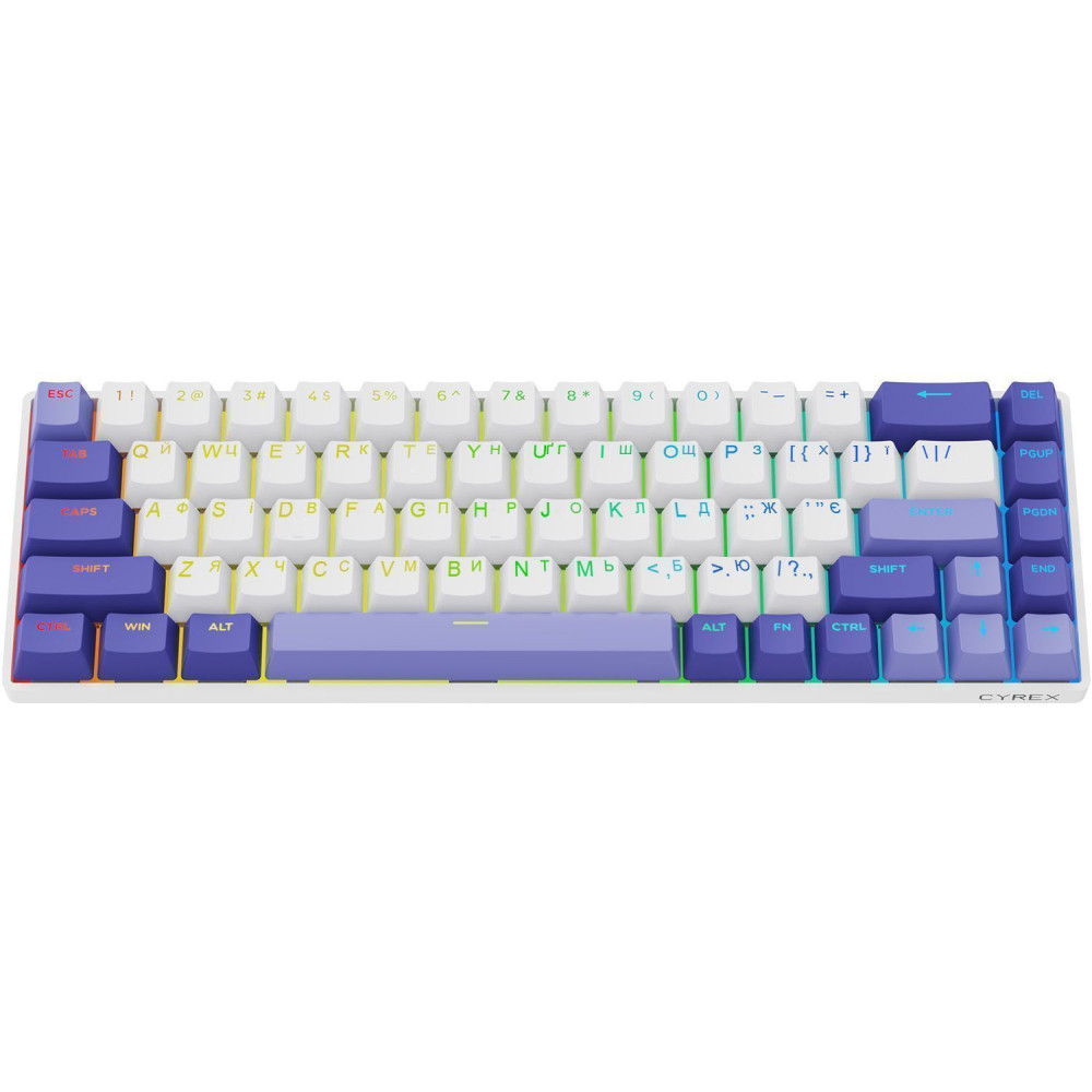 Дротова магнітна клавіатура Proove Gaming Cyrex (Ukraine Layout) black/purple (MKCR00022416) Чорний/фіолетовий на малюнкі №6