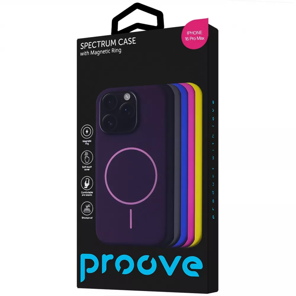 Чохол Proove Spectrum Case with Magnetic Ring iPhone 16 Pro Max — Придбати в Україні - фото 1