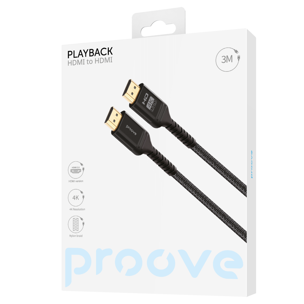 Кабель Proove PlayBack HDMI to HDMI 3м — Придбати в Україні - фото 1