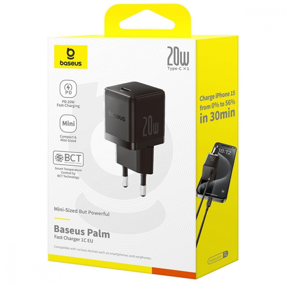 МЗП Baseus Palm Fast Charger Type-C 20W — Придбати в Україні - фото 1