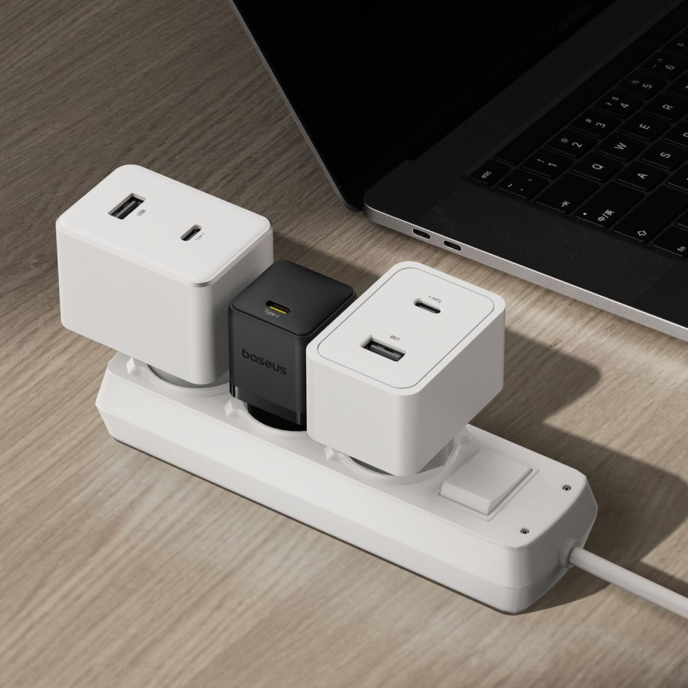 СЗУ Baseus Palm Fast Charger Type-C 20W (With Cable Type-C to Type-C 60W 1m) - фото 5