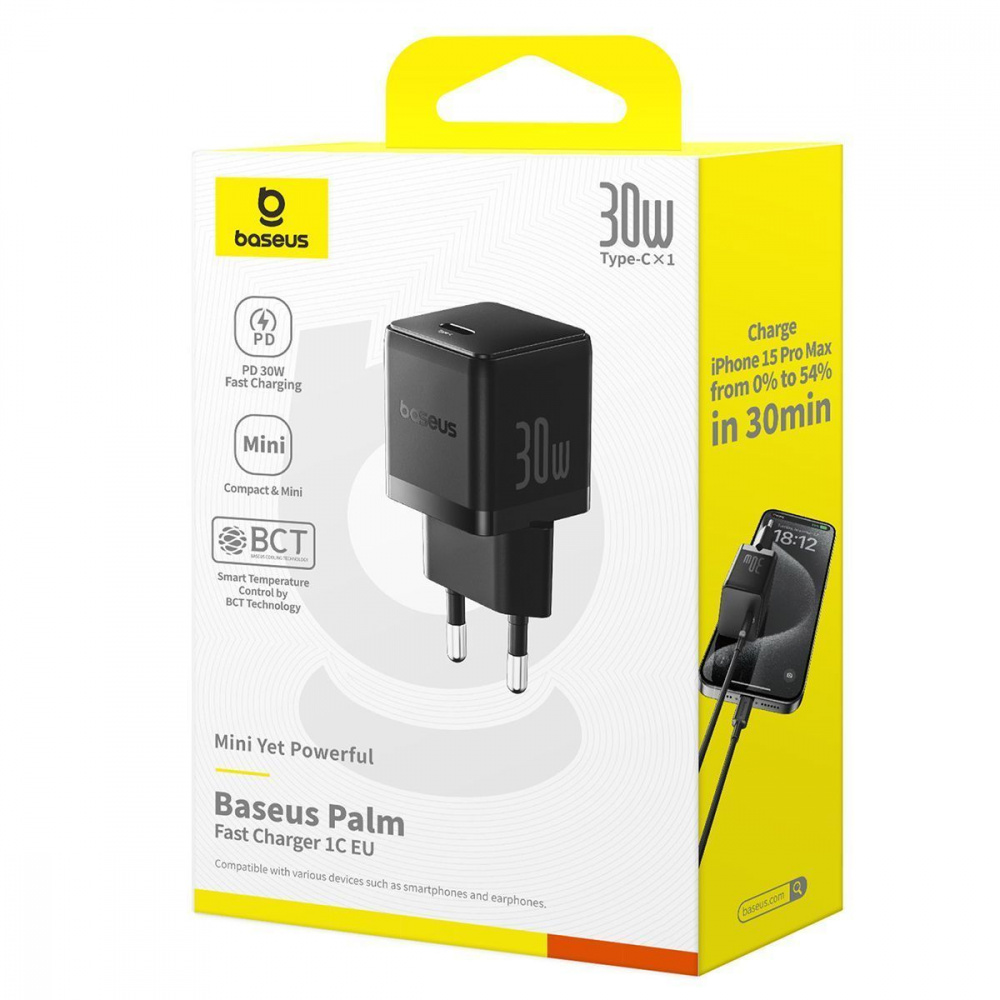 МЗП Baseus Palm Fast Charger Type-C 30W — Придбати в Україні - фото 1