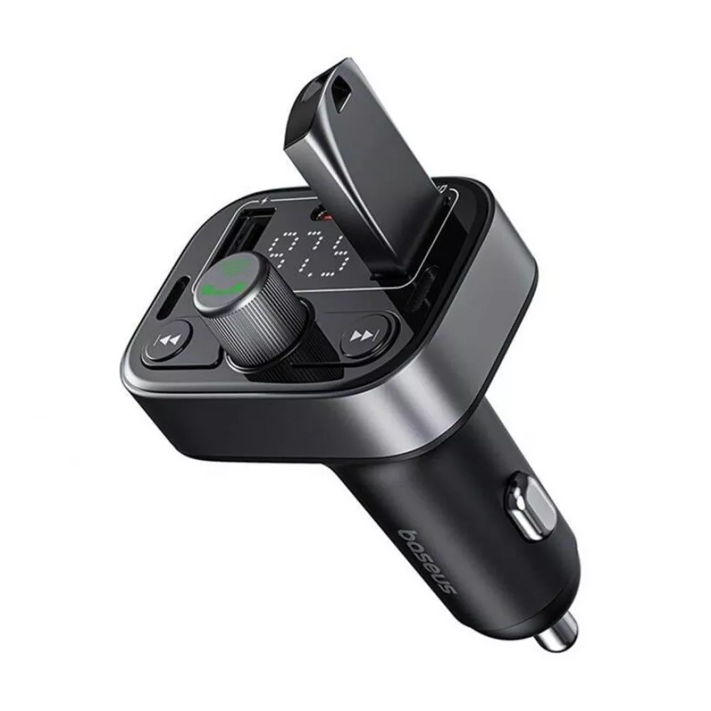 Автомобильное ЗУ Baseus FM Launcher S-09 Pro 35W (PD+QC3.0) Type-C+2USB - фото 1