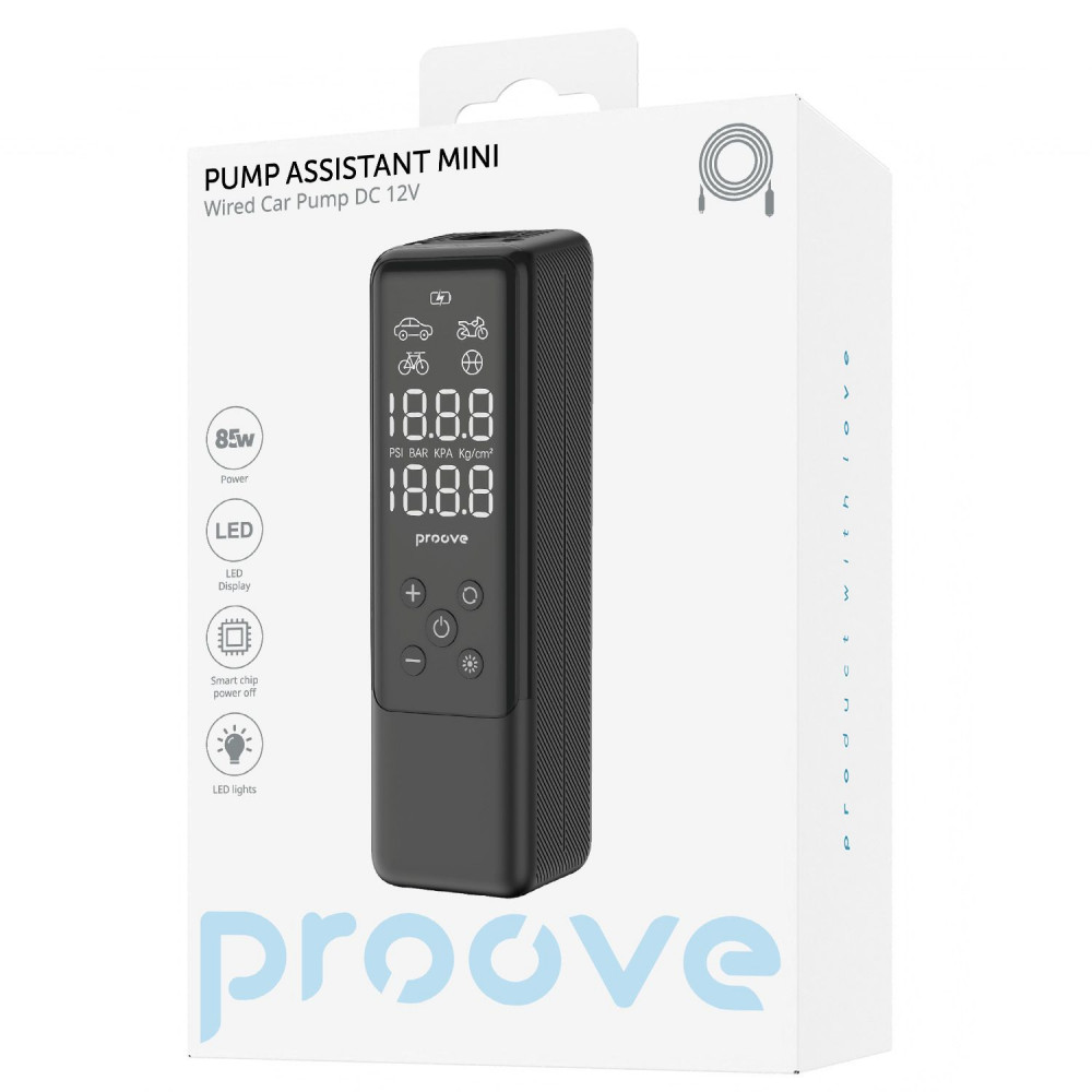 Автомобільний насос Proove Pump Assistant Mini 85W black на малюнкі №2
