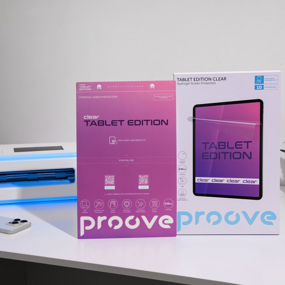 Захисна гідрогелева плівка Proove Hydrogel Screen Protection TABLET EDITION Clear — Придбати в Україні - фото 2