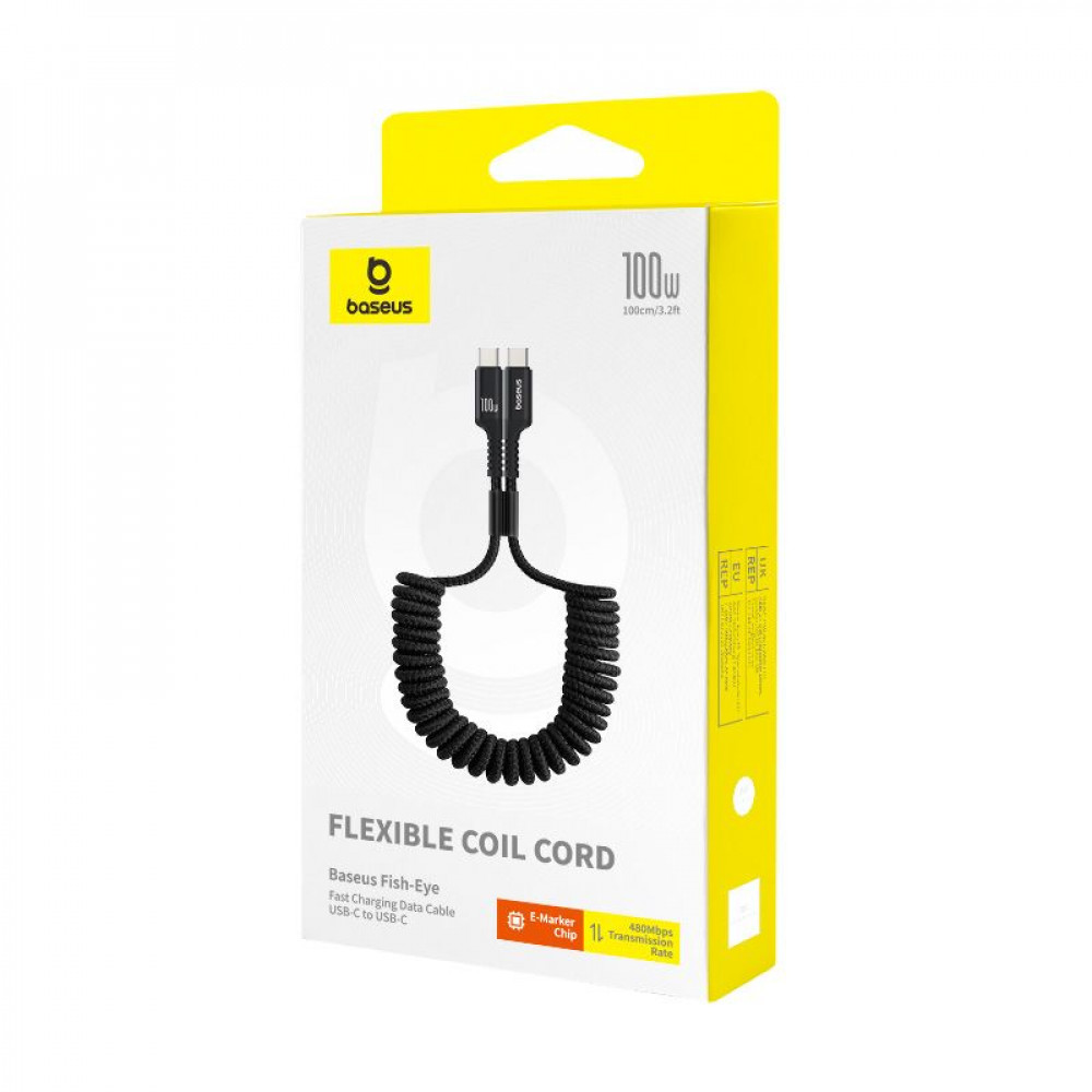 Кабель Baseus Fish-Eye Fast Charging Type-C to Type-C 100W (1m) — Придбати в Україні - фото 1