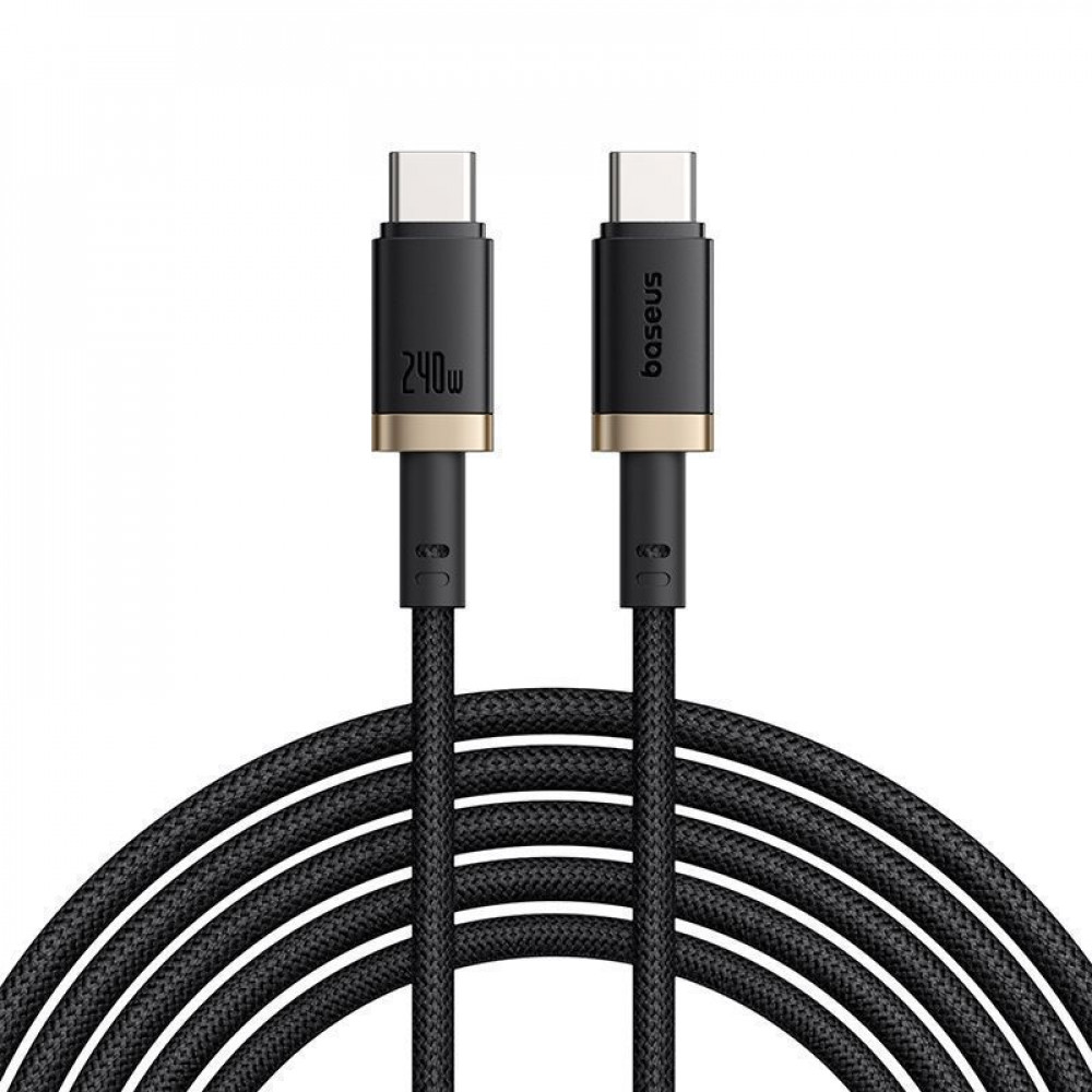 Кабель Baseus Dura Fast Charging Type-C to Type-C 240W (1m) (P10377803U03-00) black/gold на картинке №1