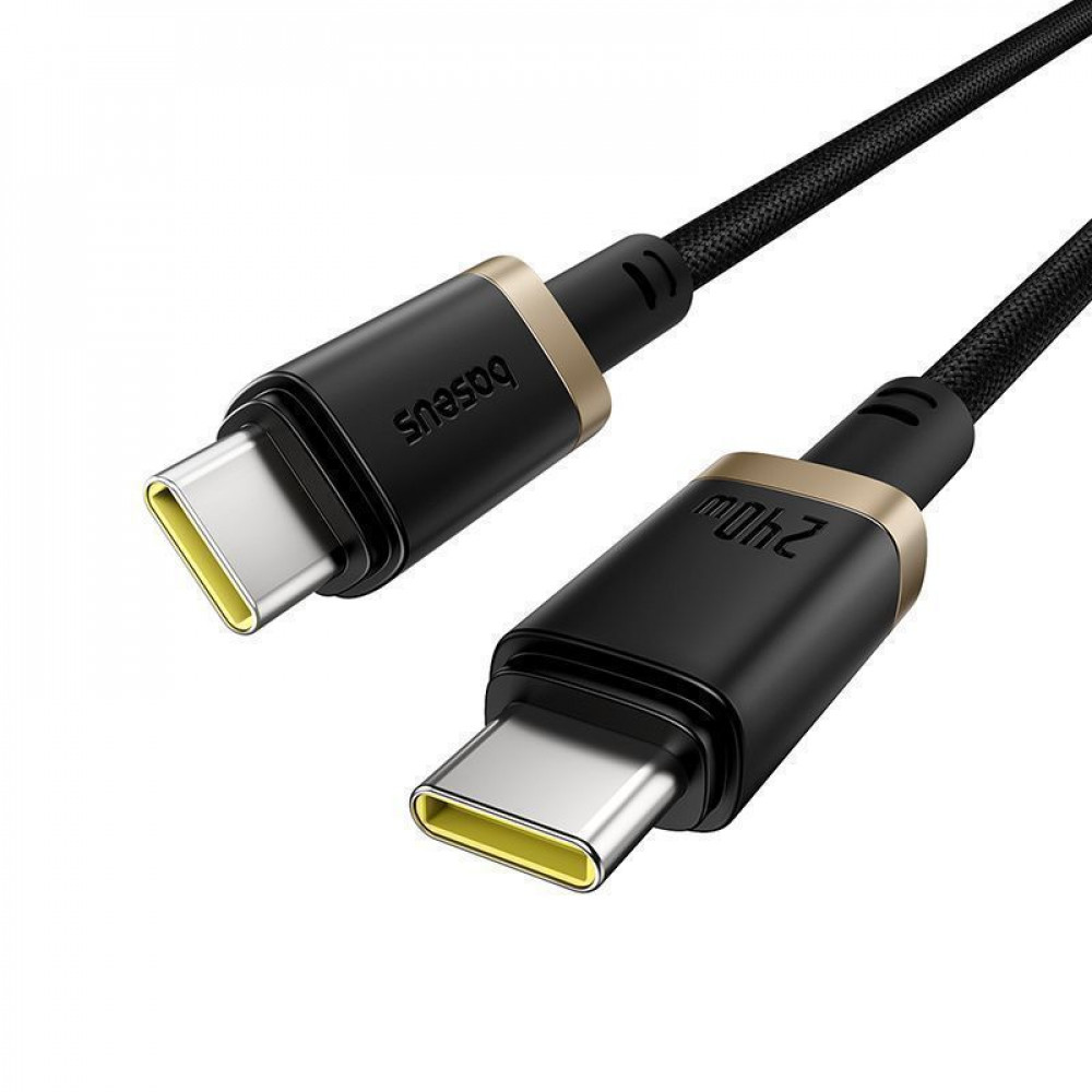 Кабель Baseus Dura Fast Charging Type-C to Type-C 240W (1m) (P10377803U03-00) black/gold на картинке №4