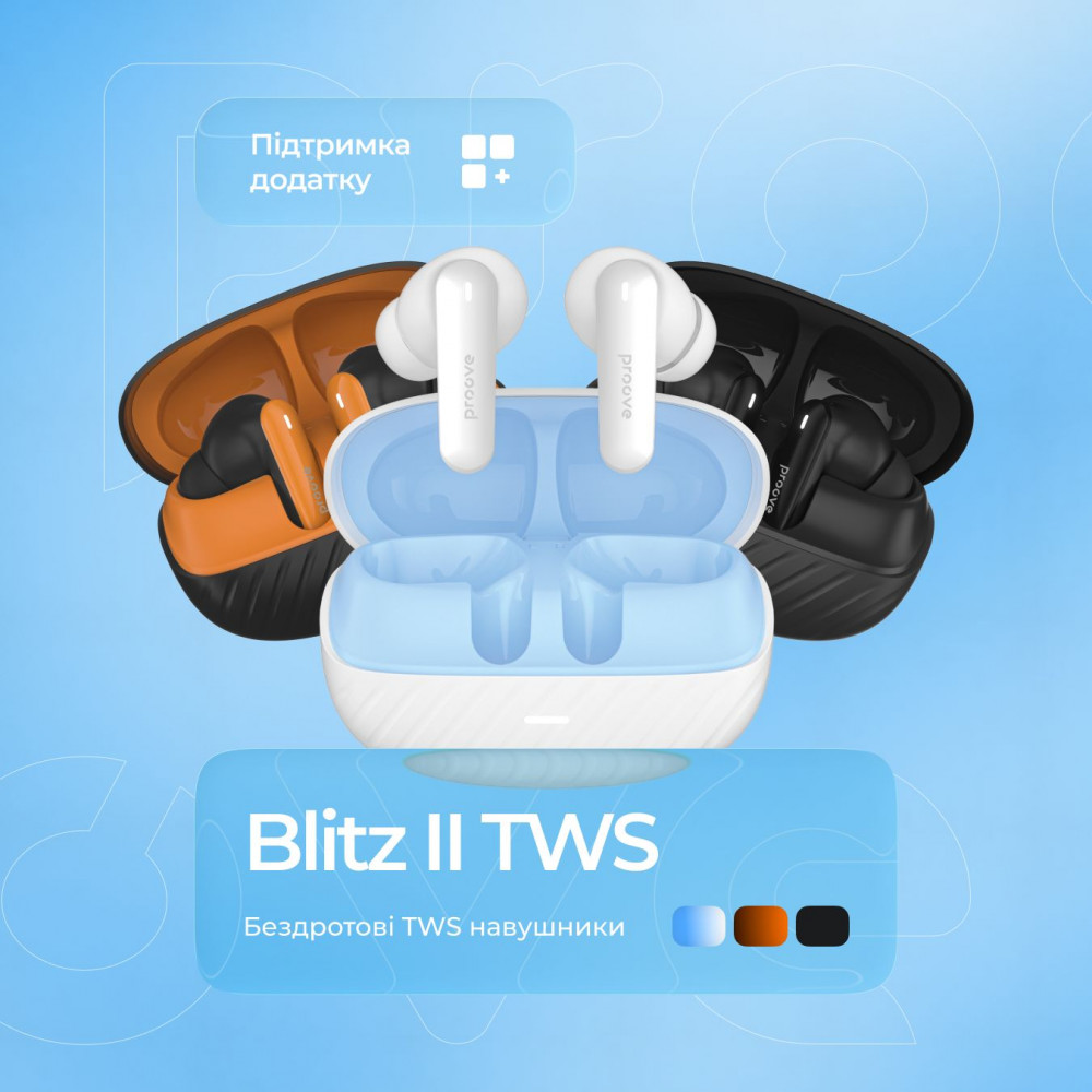 Бездротові навушники Proove Blitz II TWS with Hybrid ANC (APP) — Придбати в Україні - фото 2