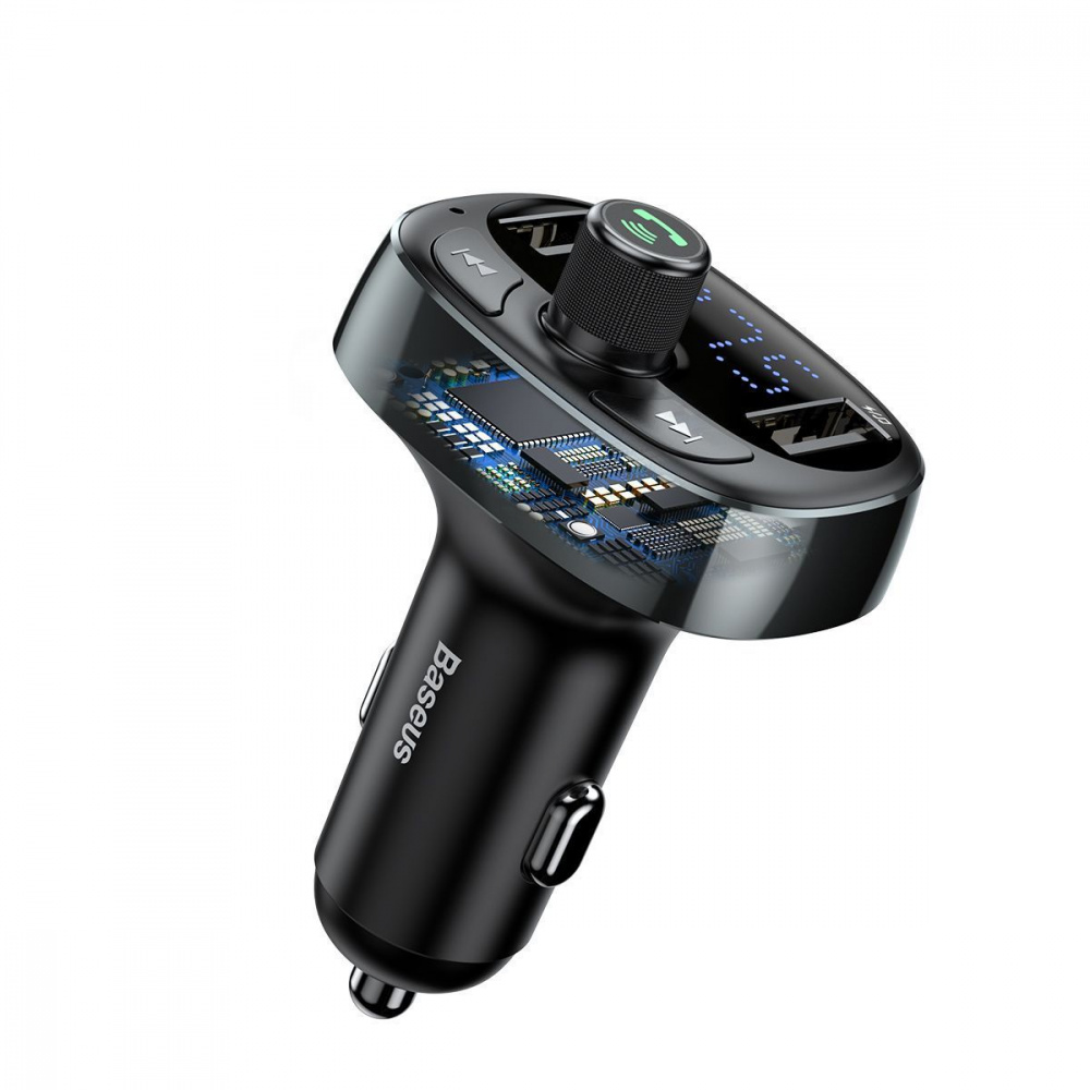 Автомобильное ЗУ Baseus FM Launcher S-09 Overseas Edition 2xUSB (3.4А) - фото 7