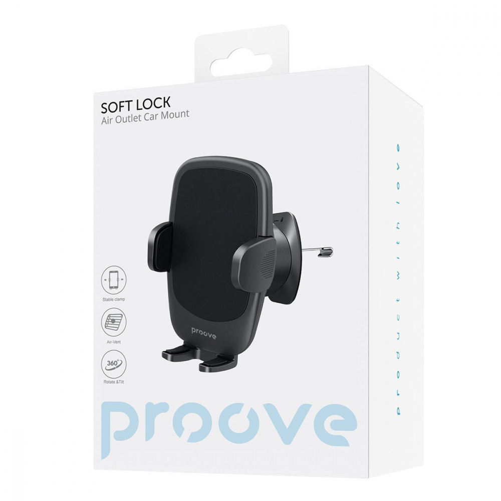 Автомобільний тримач Proove Soft Lock Air Outlet Car Mount — Придбати в Україні - фото 1