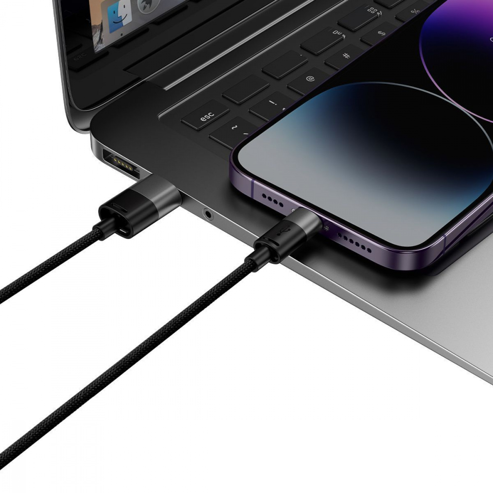 Кабель Baseus StarSpeed One-for-three Fast Charging USB (Micro USB+Lightning+Type-C) 3.5A (1.2m) - фото 5