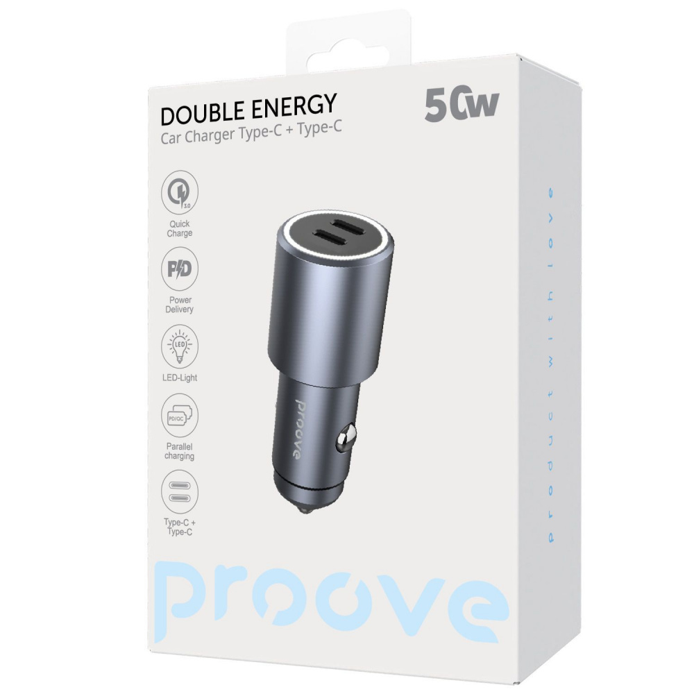 АЗП Proove Double Energy 50W (Type-C + Type-C) — Придбати в Україні - фото 1