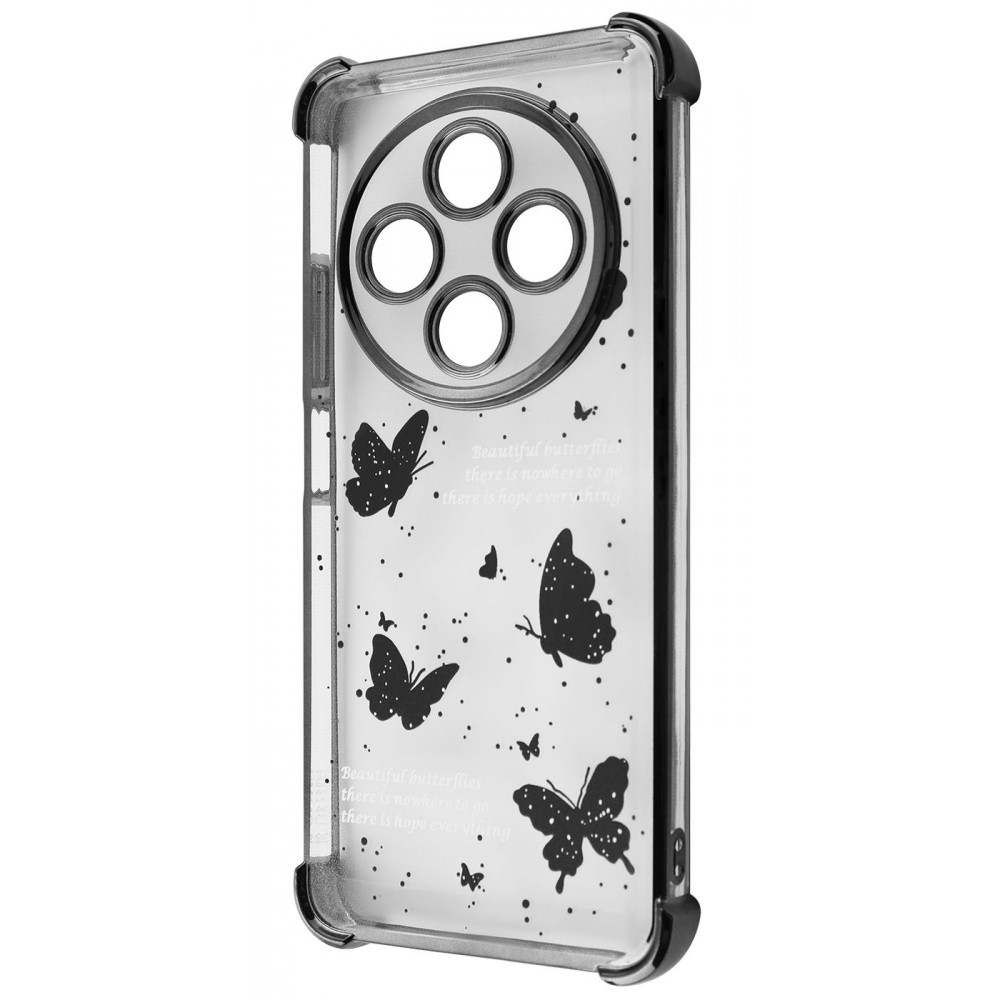 Чохол WAVE Winkie Xiaomi Redmi 14C 4G/Poco C75 4G/Redmi A4 black/butterfly на малюнкі №1