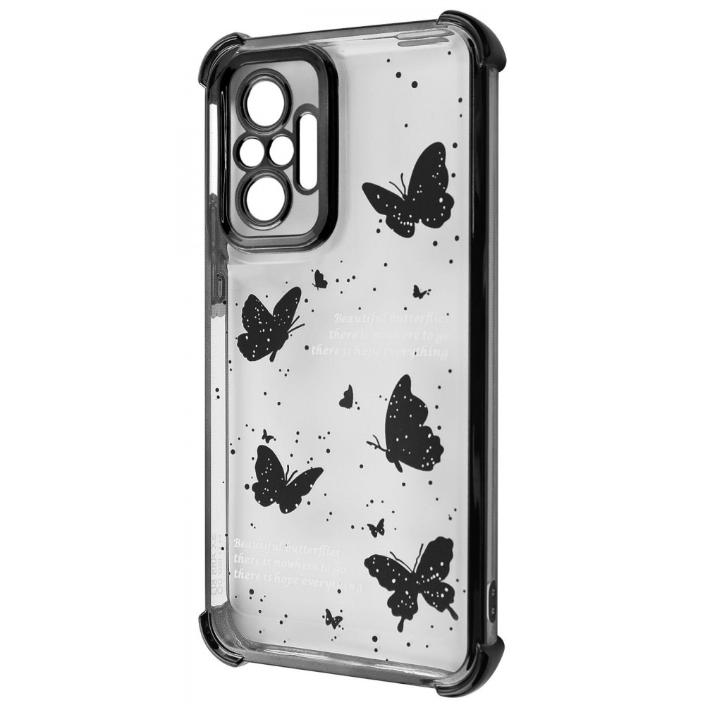 Чехол WAVE Winkie Xiaomi Redmi Note 10 Pro black/butterfly на картинке №1