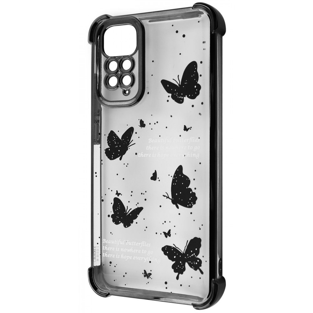 Чехол WAVE Winkie Xiaomi Redmi Note 11 Pro/Redmi Note 12 Pro 4G black/butterfly на картинке №1