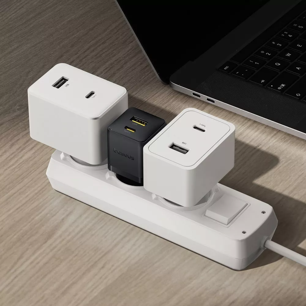 СЗУ Baseus Palm Fast Charger Type-C+USB 30W (With Cable Type-C to Type-C 60W 1m) - фото 5
