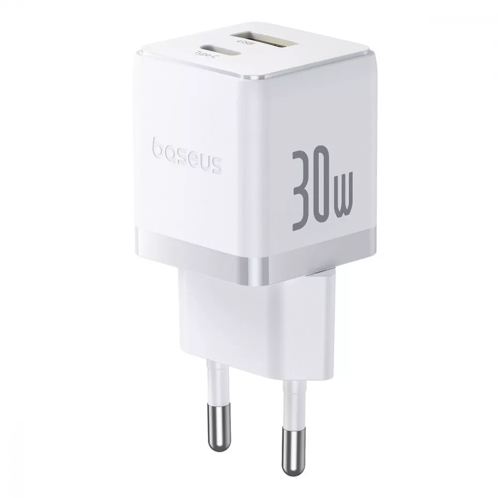 СЗУ Baseus Palm Fast Charger Type-C+USB 30W (With Cable Type-C to Type-C 60W 1m)