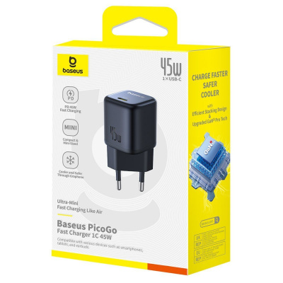 МЗП Baseus PicoGo GaN Fast Charger Type-C 45W — Придбати в Україні