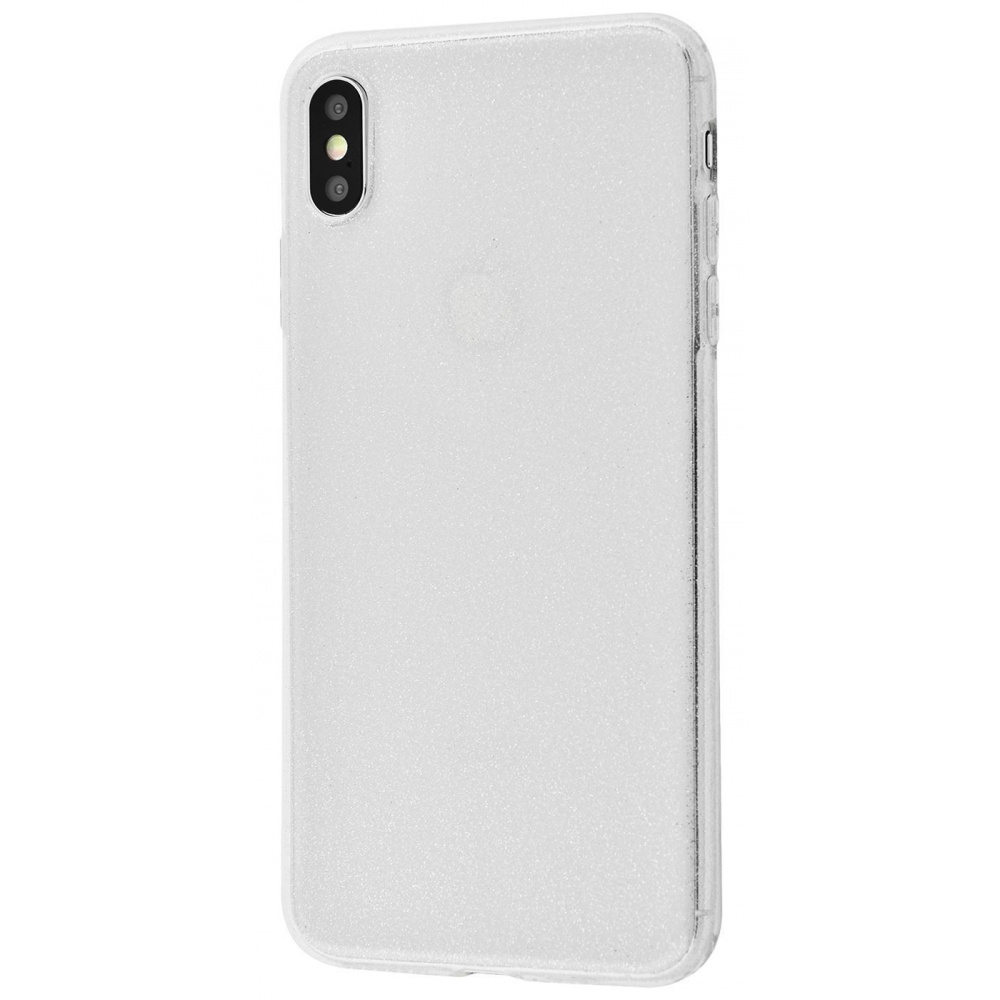 Чехол High quality silicone with sparkles 360 protect iPhone Xs Max
