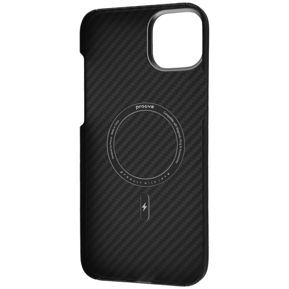 Чохол Proove Carbon Slim with Magnetic Ring iPhone 15 black (PCCSIP150060) Чорний на малюнкі №3