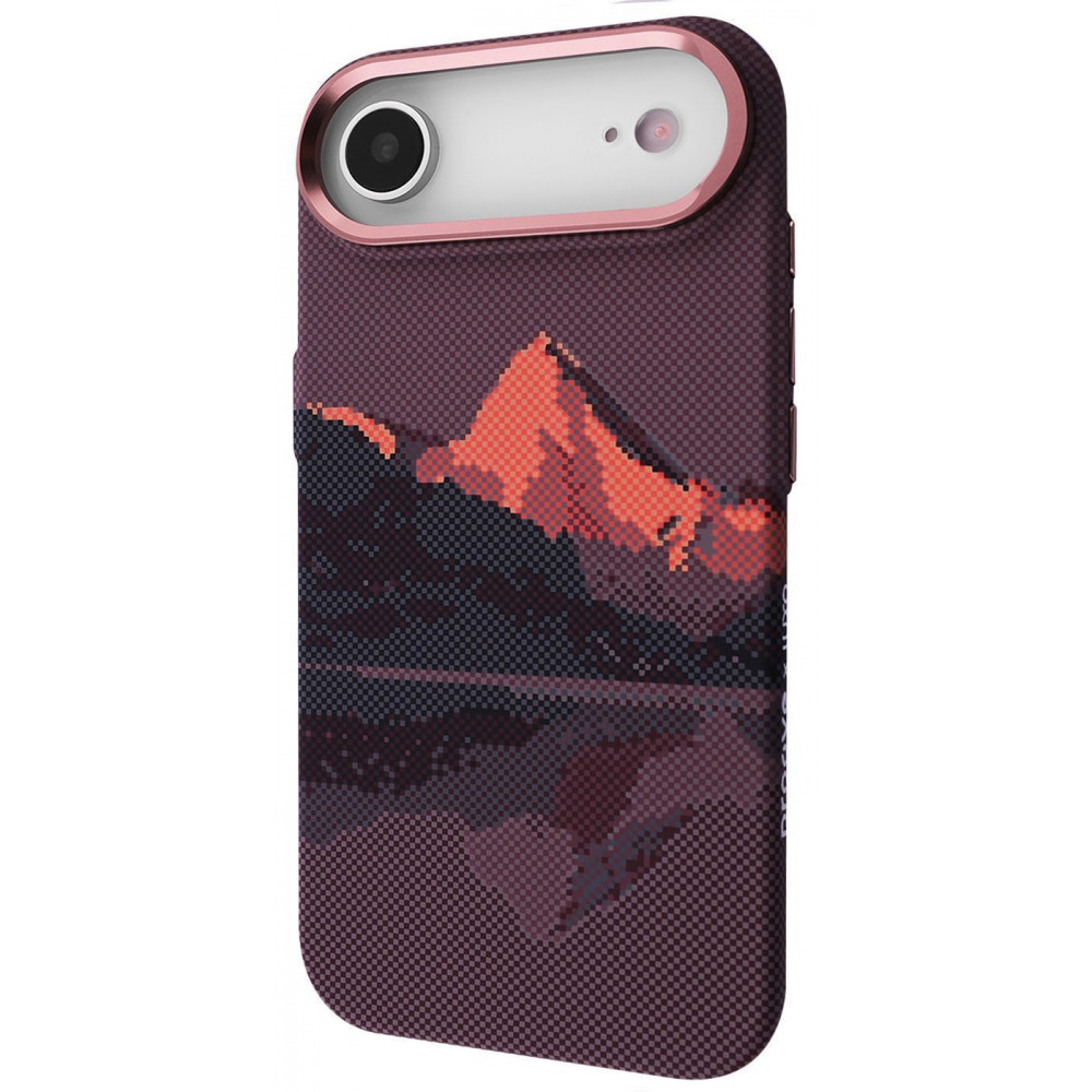 Чехол Gleam Case with Magnetic Ring iPhone 17 Air gold peak (PCGCIP17AR66) золотая вершина на картинке №1