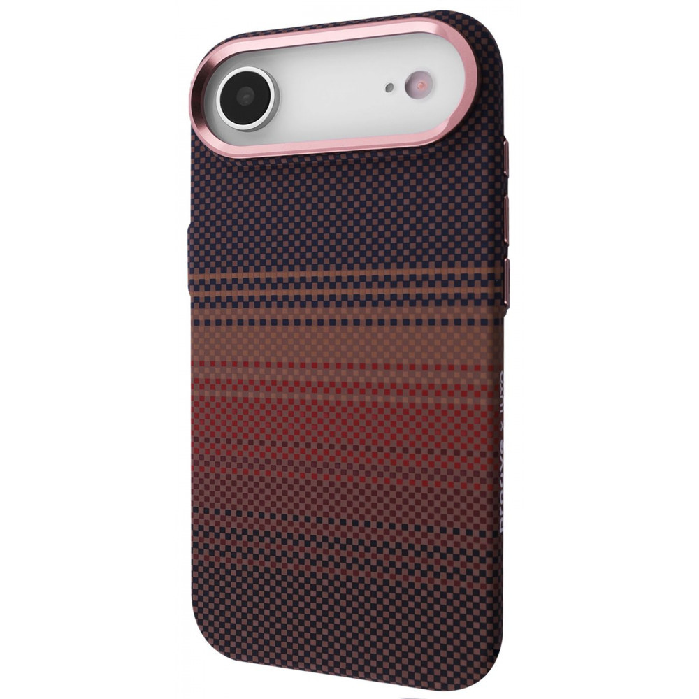 Чехол Gleam Case with Magnetic Ring iPhone 17 Air gold stripes (PCGCIP17AR49) золотые полосы на картинке №1