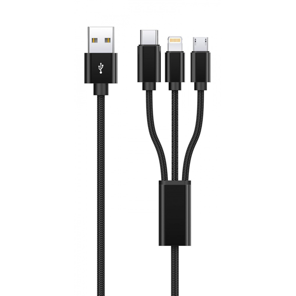 Кабель Proove Triple Connection 3 in 1 Type-C + Micro USB + Lightning (1,2m) — Придбати в Україні