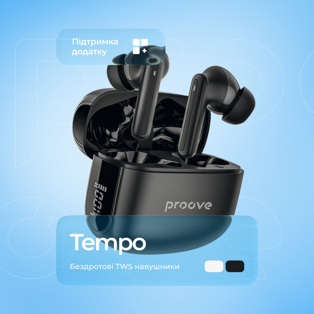 Бездротові навушники Proove Tempo TWS with ANC (APP) — Придбати в Україні - фото 2