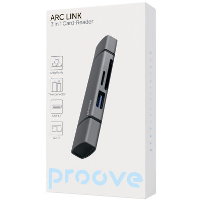 Картридер Proove Arc Link 3 in 1 (USB3.0 + SD Card + Micro SD Card) — Придбати в Україні