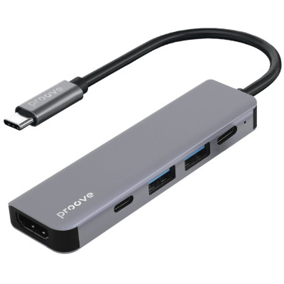 Type-C-Хаб Proove Arc Link 5 in 1 (2*Type-C3.0 + 2*USB3.0 + HDMI) — Придбати в Україні
