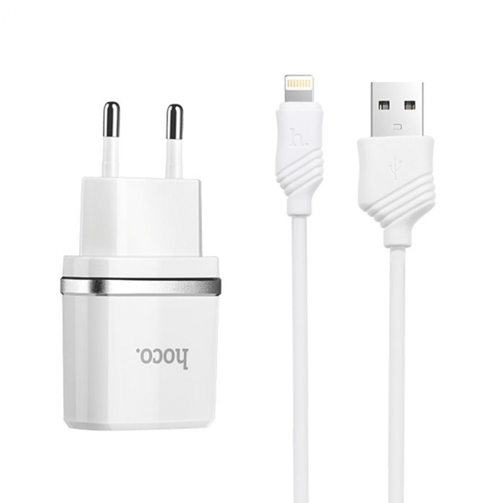 СЗУ Hoco C11 Charger + Cable (Lightning) 1.0A 1USB