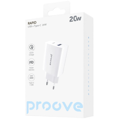 Купить СЗУ Proove Rapid 20W (Type-C + USB) 34915 - Ncase